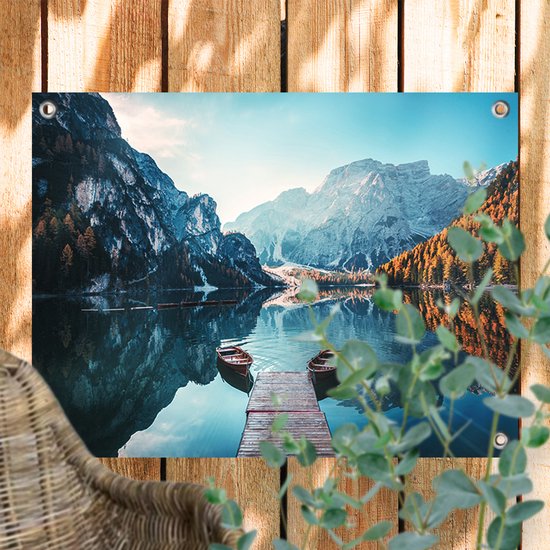 Tuinposter Pragser Wildsee Meer