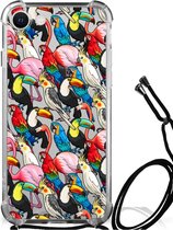 Anti-shock Hoesje met foto iPhone SE 2022 | 2020 | 8 | 7 Telefoon Hoesje met doorzichtige rand Birds
