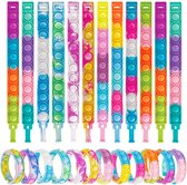 Partizzle Lot de 24 Bracelets Fidget Toys Pop It – Cadeaux de distribution – Cadeaux de friandises – Pour Enfants et tout-petits