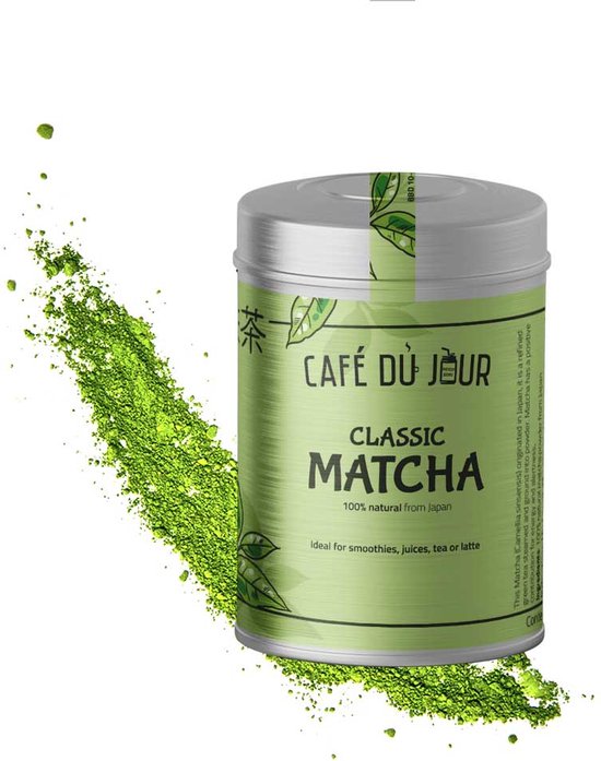 Matcha - thé en poudre du Japon 50 grammes - Thé en vrac Café du Jour | bol