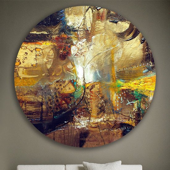 Plexiglas Schilderij 'Abstract still life rond' van Oasis Art | Ø 140 CM |  Gratis... | bol