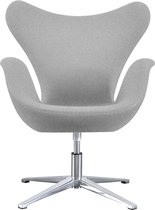 Swan Chair | Sean Chair Grijs Kasjmier | Tulip Chair | Chroom Onderstel | Staffelkorting