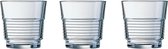6x Stuks stapelbare drinkglazen/waterglazen transparant 200 ml - Glazen - Drinkglas/waterglas/sapglas