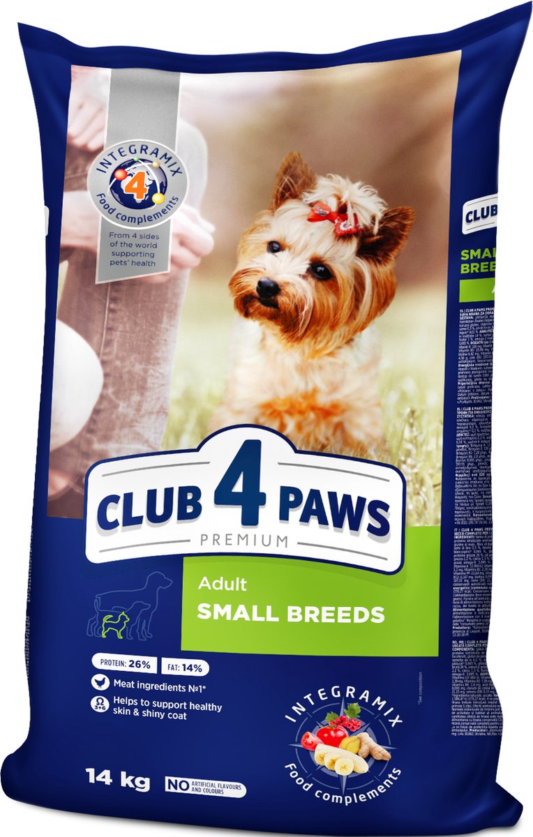 Club 4 Paws Premium met kip - adult dogs small breeds 14 kg