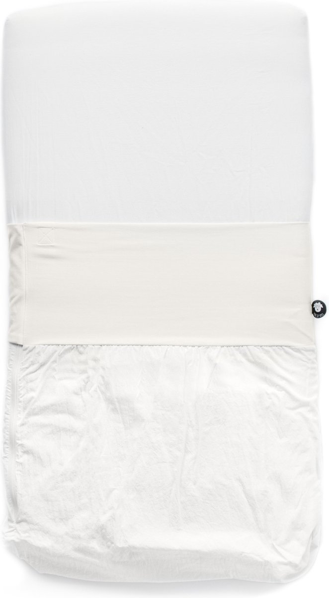 NUNKI Doorgroei lakentje - simpel strak instoppen (ipv inbakeren)- 70x140 Off White