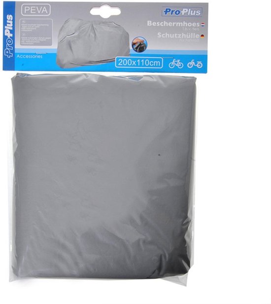 ProPlus Fietsbeschermhoes - Waterafstotend - Ademend - Lichtgewicht - 200x110x40 cm - Grijs van ProPlus — afbeelding 2