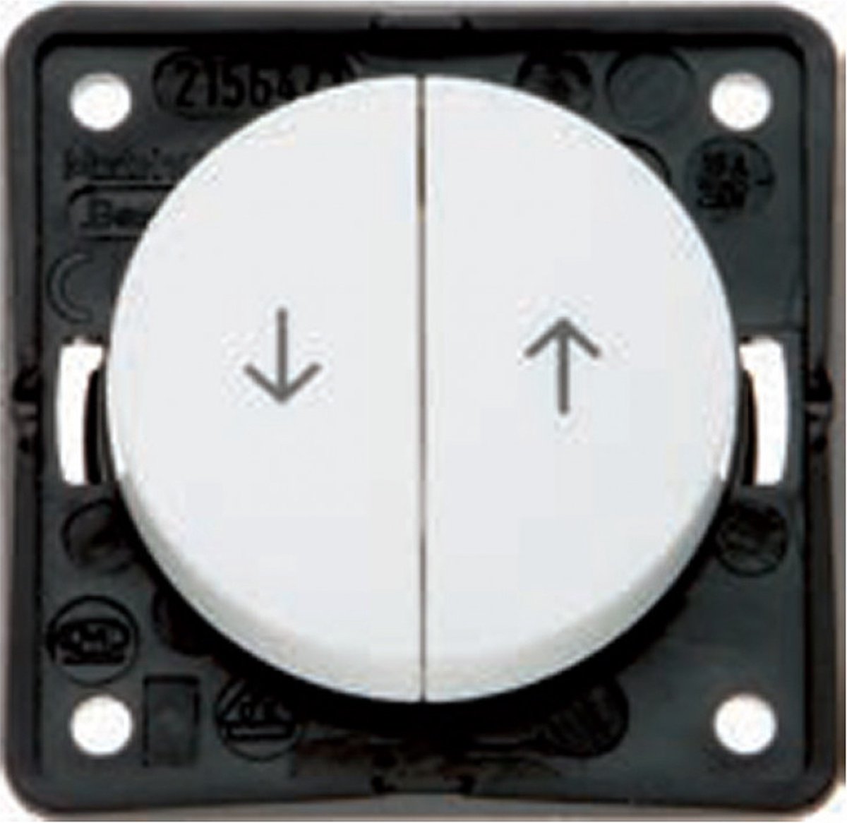 Berker Jalouzie Drukcontact Flow/Pure Inbouw Wit Hoogglans
