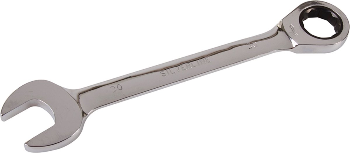 Silverline Vaste steek-ringratelsleutel 30 mm