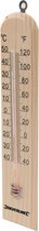 Silverline Hout Thermometer - Meetbereik - 40 Graden tot + 50 Graden