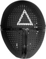 Merkloos Masker - Bekend van Squid Game - Halloween Masker - Driehoek - Verkleed masker - Zwart