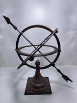 Decoratie gietijzeren zonnewijzer SL80BR1850 tuindecoratie - weerbestendig - zonne wijzer