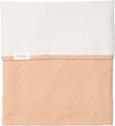 Koeka baby wiegdeken Napa - katoen met cotton fleece - perzik roze - 75x100 cm