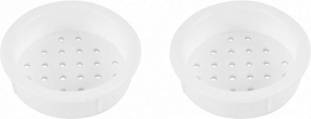 Rozet Wit 34-39mm rond inbouw à 4 st.