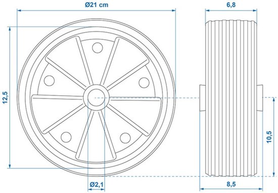 ProPlus Neuswielband - Kunststof Velg - Rubberband - Ø 220 x 70 mm van ProPlus — afbeelding 2