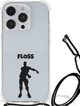 Telefoon Hoesje Geschikt voor iPhone 14 Pro Leuk Hoesje met transparante rand Floss Fortnite