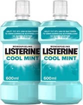 Listerine Mondwater Cool Mint - 2 x 600 ml