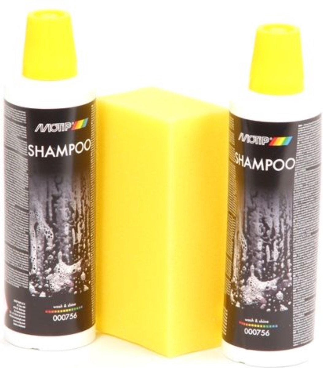 Motip - auto shampoo - Wash & Shine - spons - 2x 500 ml