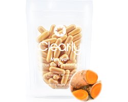 Clearly Kurkuma - Curcumine Meriva® Phytosome - 500mg 60 Capsules - Kan Bijdragen aan Leverfunctie, Ontstekingsreacties en Immuunsysteem