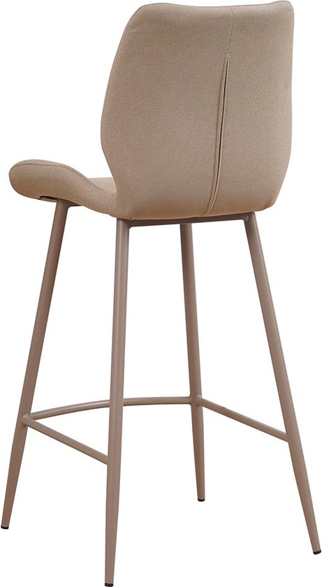 Bronx71® Tabouret de bar scandinave Jena taupe tissu recyclé 69 cm