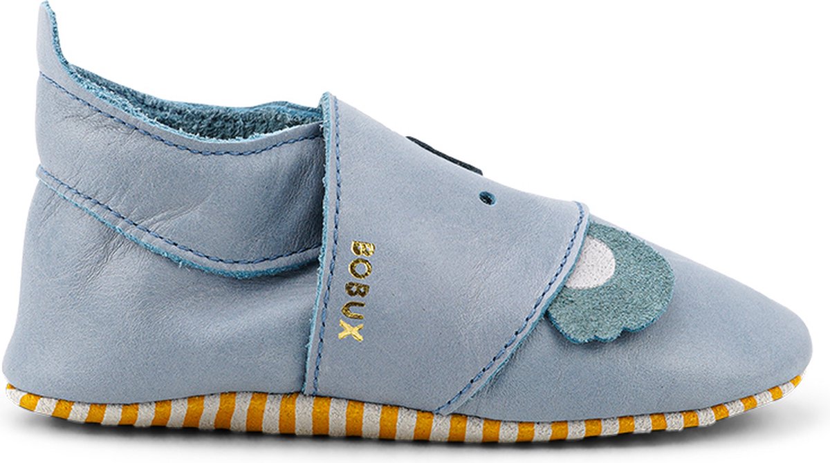 Chaussons Cuir Souple Bébé - Bobux Soft Soles - Koko Slate