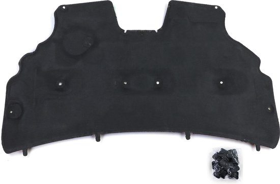 Gepco Motorkapisolatie, isolatiemat met clips, compatibel met Ford FiESTA VI FIESTA MK6 VAN MK7 VOOR Facelift 2008-2017