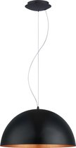 EGLO Gaetano 1 - Lampe à suspension - 1 Lumière - Ø530mm. - Zwart, Koper