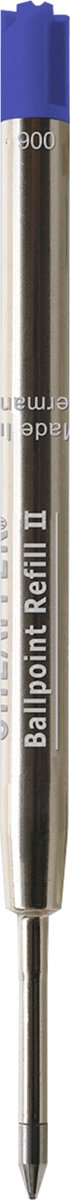 Sheaffer balpenvulling - zilver en blauw - penpunt M - schrijfkleur blauw