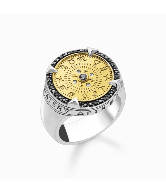 Anillo Thomas Sabo Para Mujer - Plata De Ley 925 Con Rubí Y Circonia, Diseño De Amor
