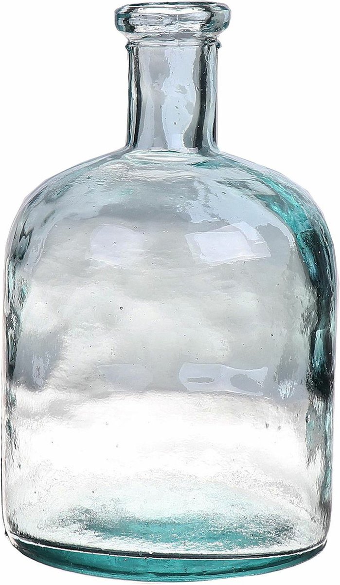 Bellatio Design Bloemenvaas - helder transparant gerecycled glas - D15 x H24 cm - vaas