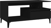 vidaXL Salontafel Noir 90 x 49 x 45 cm Bois traité