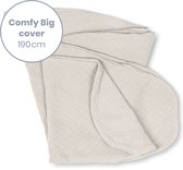 Doomoo Basics Cover - Hoes voor Voedingskussen Comfy Big - Biokatoen - 190cm - Tetra Almond