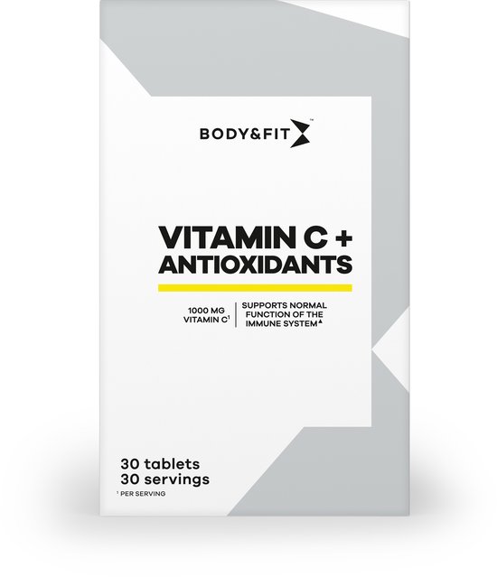 Body & Fit Vitamin C + Antioxidant - Vitamine C 1000 mg - Vitamine E - Zink & Selenium - 30 Tabletten
