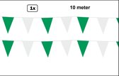 Vlaggenlijn groen/wit 10 meter - Meerkleurig - vlaglijn festival vlaglijn thema feest festival verjaardag landen
