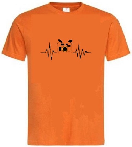T-shirt drôle - battement de coeur - battement de coeur - batterie - batterie - musique - taille S