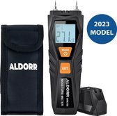 ALDORR Tools - Vochtmeter - Hygrometer - Vochtigheidsmeter voor hout/wanden/bouwmateriaal - Inclusief 2x AAA batterijen - LCD Display