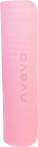 Cabau Style de vie - Tapis de Yoga / Tapis de Fitness avec sangle de transport - Antidérapant - 183x61 cm - Extra épais 6 mm - Rose clair