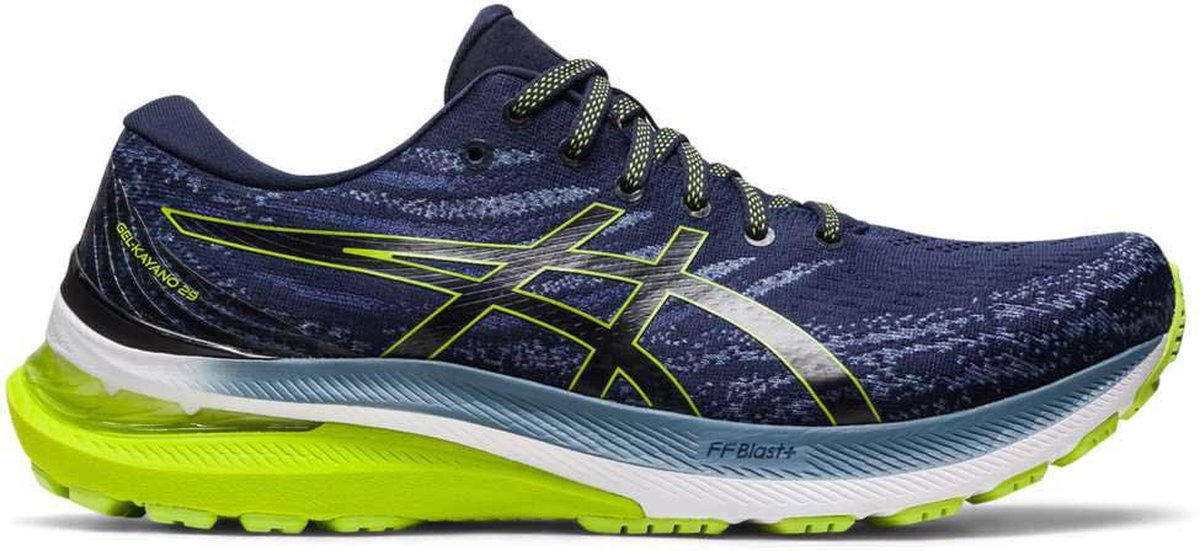 ASICS Gel-Kayano 29 Hardloopschoenen Midnight Lime Zest Heren Blauw