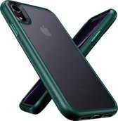 IYUPP Bumper - Geschikt voor Apple iPhone XR Hoesje - Groen x Zwart - Shockproof