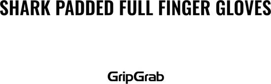 GripGrab - Shark Padded Lange Vinger Zomer MTB Gravel Fietshandschoenen met Padding - Zwart - Unisex - Maat M