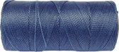 Macramé Koord - JEANS BLAUW / DENIM BLUE - #1037 - Waxed Polyester Cord - Klos ca. 173mtr - 1mm Dik