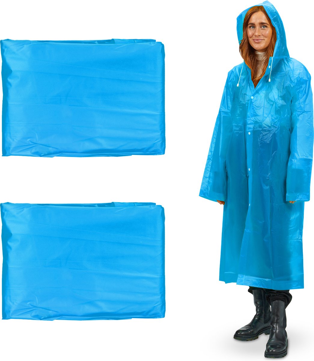 Relaxdays Poncho Antipioggia, Set da 10, Cappucc…