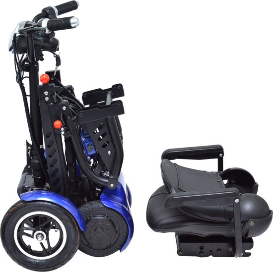 COMFYGO MS3000 PLUS Elektrische scootmobiel, 4 wielen, maximale snelheid 18 km/u, 10,4 Ah Lithium-ion accu, Actieradius tot 25 km, Blauw, Grote stoel