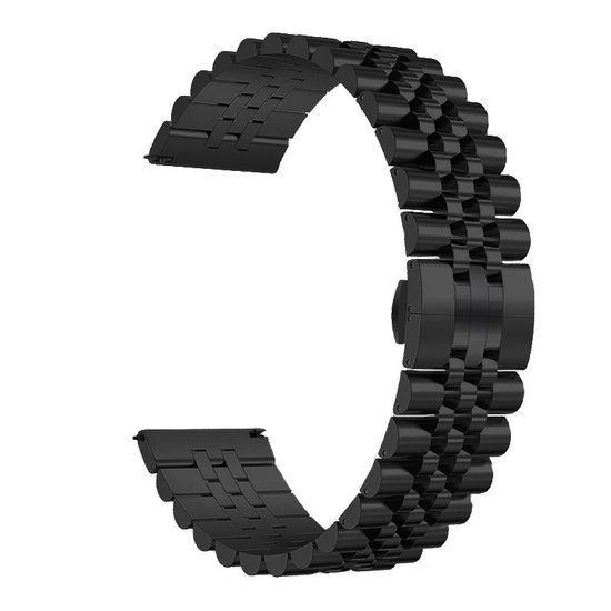 SmartphoneClip Horlogeband Metaal Schakel Luxe 18mm Zwart Horlogebandjes bol