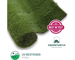 Green Turtle Kunstgras - Grastapijt - 200x300cm - 26mm - STANLEY PARK PREMIUM - Artificieel Gras - Grastapijt voor buiten en binnen - Zeer zacht en realistische kwaliteit - Kunstgras voor buiten, tuin, balkon, terras of speelhoek