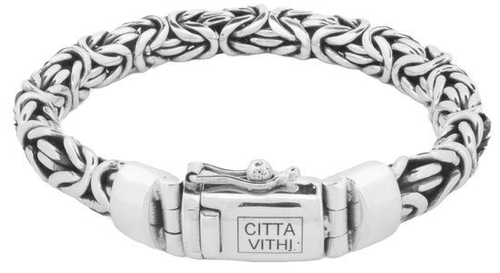 Jonline Citta Vithi Zilveren Ambachtelijke Buddha Armband model 4 maat M