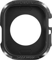 Cover Geschikt voor Apple Watch 8/7/6/5/4 41/40/38mm Carbonvezel – Zwart