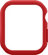 Geschikt voor Apple Watch Series 8/7, 45mm Volledige bescherming Gehard Glas – Rood