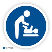 Simbol® - Stickers Mogelijkheid om de baby te verschonen - Formaat ø 20 cm.