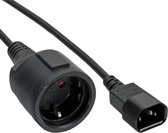 Câble d'alimentation UPS InLine avec fiche droite C14 et fiche CEE 7/3 droite - 3x 0,75 mm / noir - 2 mètres