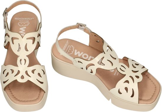 Wonders -Dames - crÈme - sandalen - maat 41